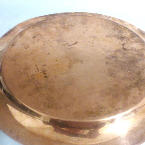 Flemish BP Co. #3042 Vintage Copper SERVING TRAY Copper Platter Pewter Lily's - Picture 6 of 7